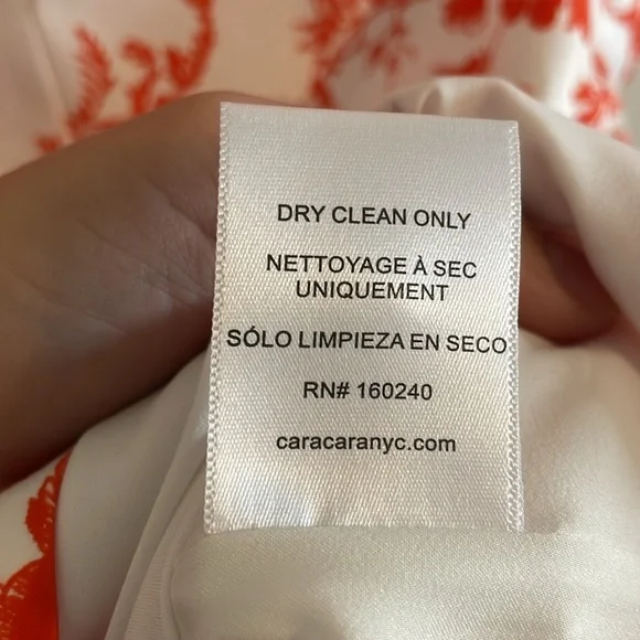 Cara Cara Belinda Dress Women’s Size 0 Mini Tomato Vintage Floral White NWT‎